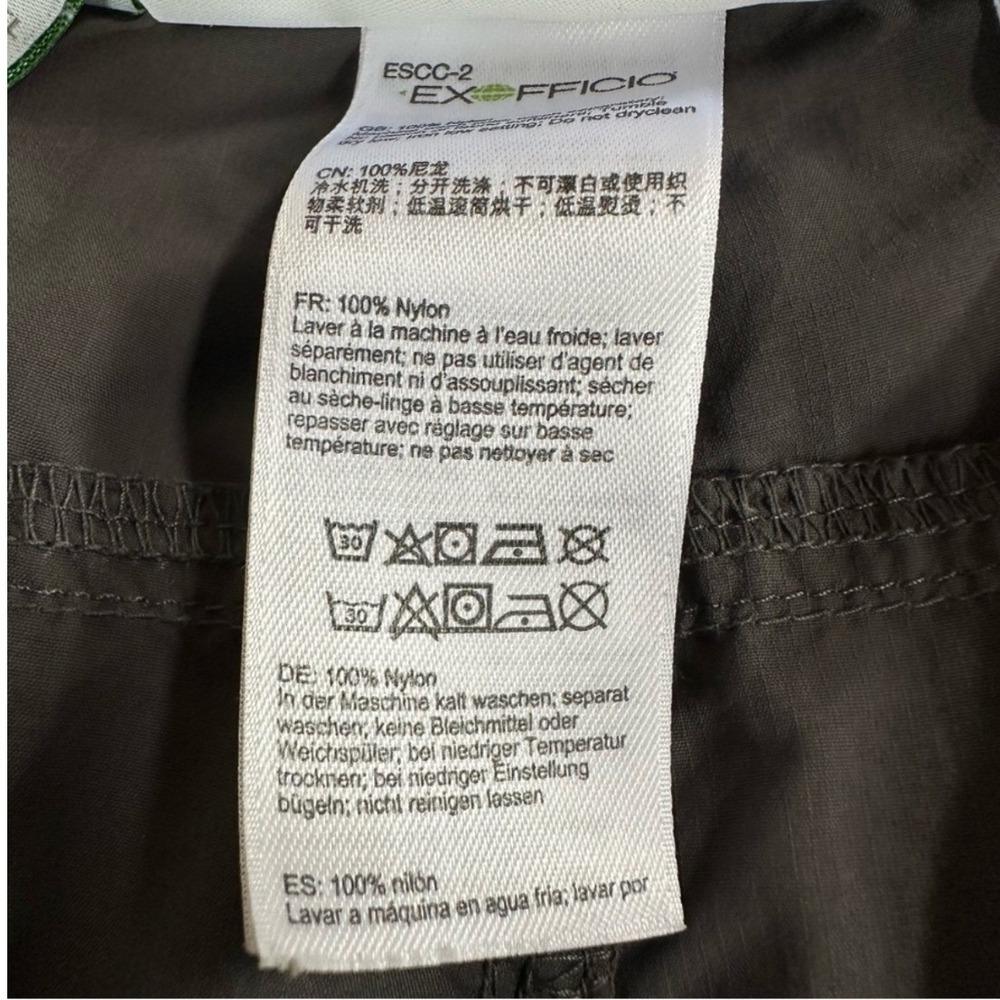 Exofficio Pants Grey Nylon Adjustable Hem Hiking Outdoor Active Athleisure Sz 6 - Picture 11 of 11